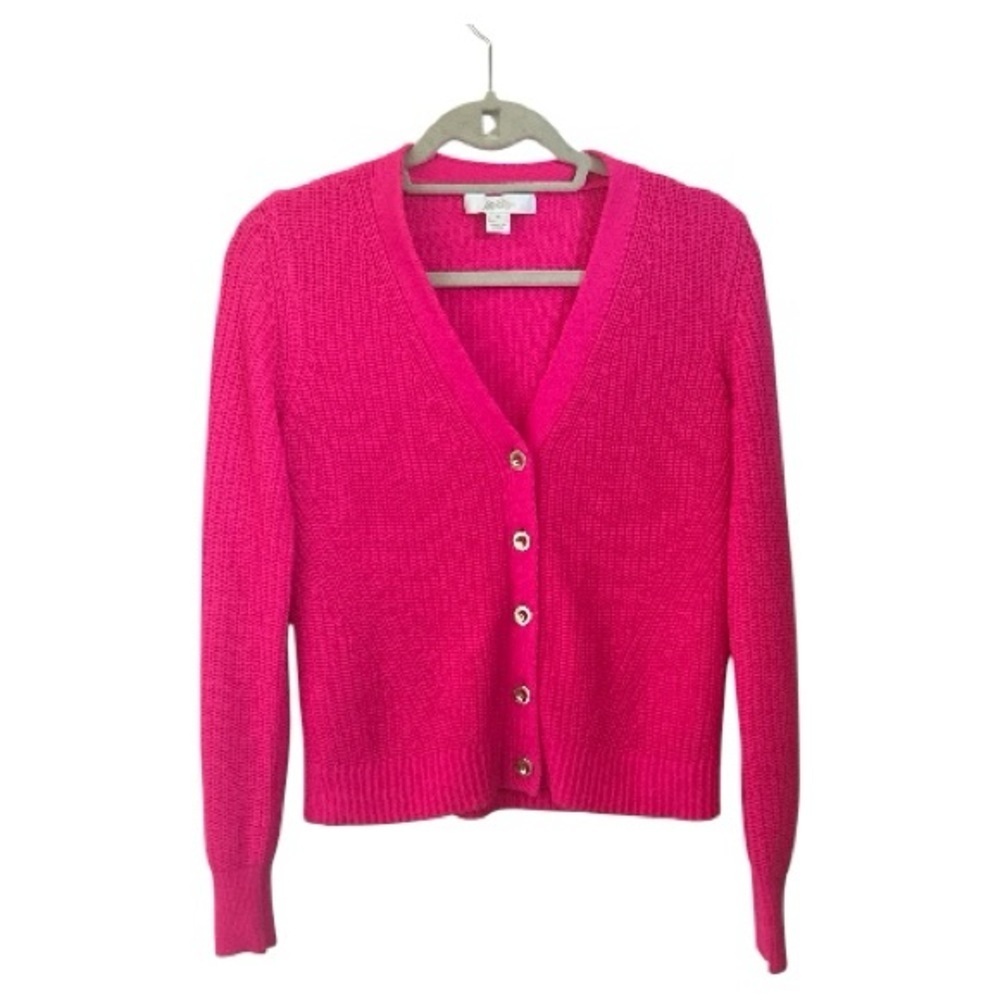 Lilly Pulitzer Hot Pink Button Front Cardigan Sweater – Size Small NWOT